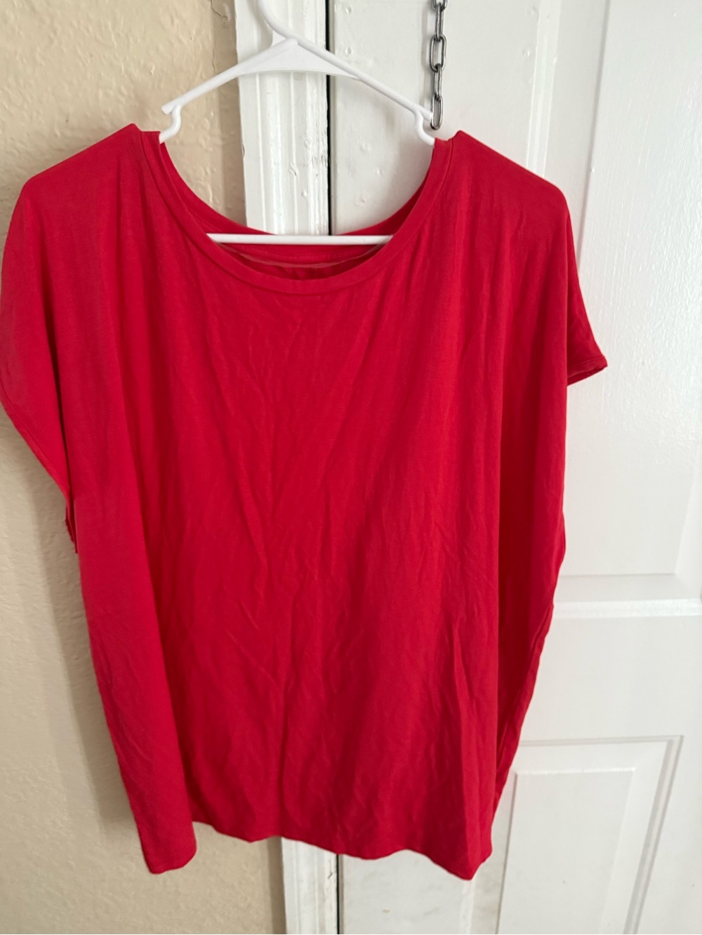 Ava & Viv Bright Red Short Sleeve Crew Neck Top